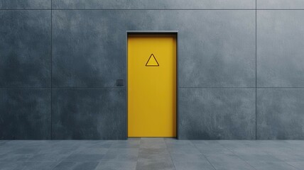 A caution sign in a high-rise building with regulatory instructions for elevator use during emergencies, ensuring adherence to safety protocols, building safety, controlled caution