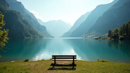 Tranquil Lake View at Sunrise