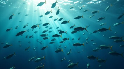 Fototapeta premium Beneath the Waves: Ocean Life