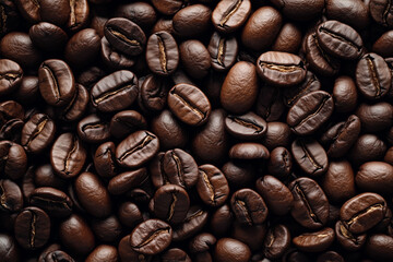 Obraz premium Beautiful background of coffee beans.