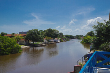 Obraz premium View of Canal Higuerote - Venezuela Caribbean rural landscape