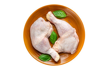 chicken meat legs raw poultry flesh on the bone gourmet fresh meal food snack on the table copy...