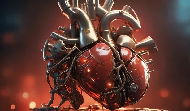 Mechanical Heart: A Cyberpunk Vision