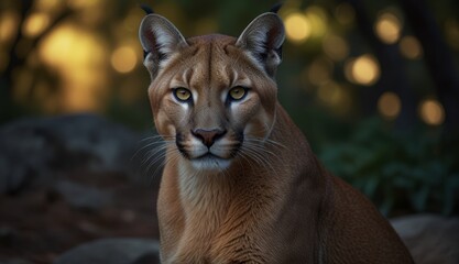 Obraz premium Majestic Cougar in Nature