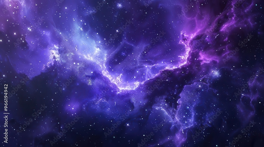 Wall mural vibrant nebula explosion in deep space swirling cosmic dust and glowing gases create a mesmerizing c