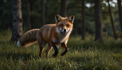 Obraz premium Graceful Fox in Natural Habitat