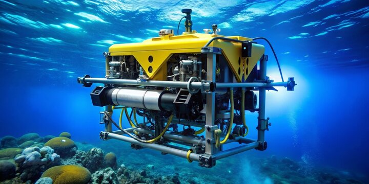 Remotely Operated Vehicle (ROV) Exploring the Ocean Depths, underwater exploration, marine technology, oceanography