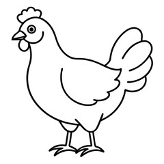 Obraz premium Chicken vector illustration. 