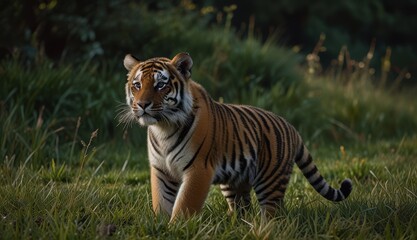 Fototapeta premium Majestic Tiger in Natural Habitat
