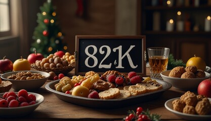 Fototapeta premium Festive Table Decor with Delicacies