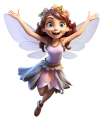 PNG Joyful fairy with flower crown © Rawpixel.com