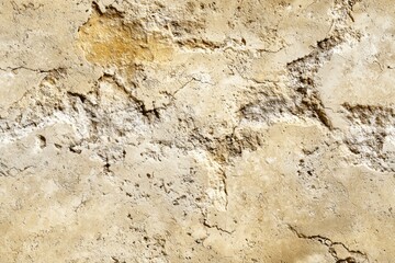 Textured, cracked beige wall surface, showcasing natural imperfections and variations in color.