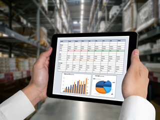 Business data dashboard provide business intelligence analytic for marketing strategy planning snugly with big data set to analyze customer demands and foreseeing business future