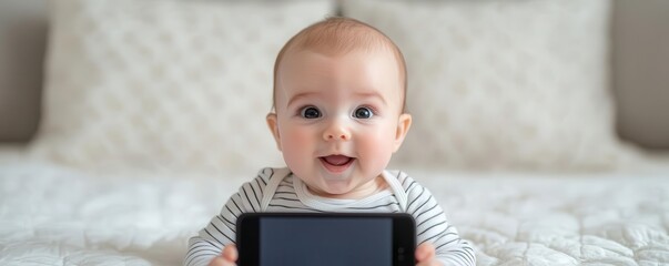 Smart baby monitor streaming live video and audio to parents' smartphones, providing real-time updates, smart baby monitor, parenting tech