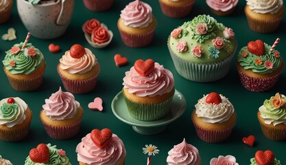 Colorful Cupcake Delight Arrangement