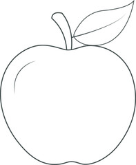 Shiny red apple fruit Cartoon icon concept vector illustration