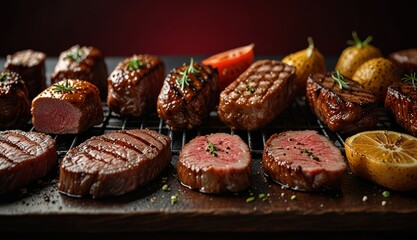 Succulent Grilled Meats Display