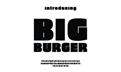 Strong Bold alphabet, condensed letters, clean minimalist font for modern poster, social media, magazine title, editorial, branding, apparel. Bold contemporary typeface. Vector typographic design.