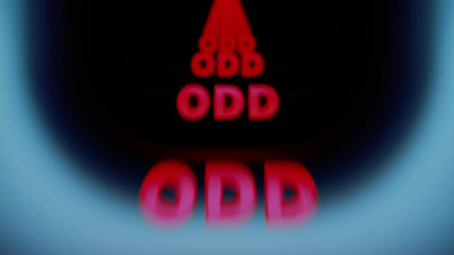 ODD - Oppositional defiant disorder
words moving in the line
seamless loop video
3D render animation