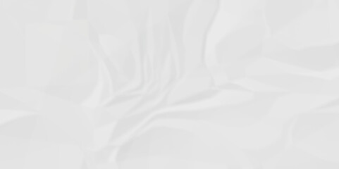 Empty white abstract crinkle crumple rough page blank canvas wrinkle paper texture. wrinkle billboard poster, cardboard grunge texture background.
