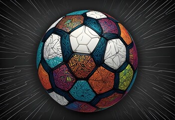 Close up on soccer ball with Different Background