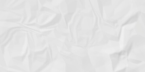 Empty white abstract crumple rough page blank canvas wrinkle paper texture.
