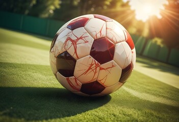 Close up on soccer ball with Different Background