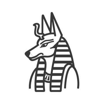 recommend clip art: Anubis the Egyptian God of the Dead with a Striped Collar