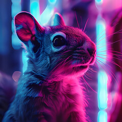 Raton tierno de neon