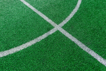 Fototapeta premium The marking of the center of the soccer field
