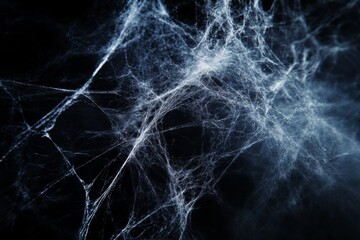 Cobweb texture for Halloween. Spider web with intricate patterns on a dark background