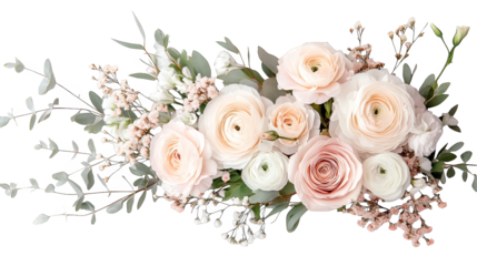A stunning arrangement of soft pink roses and delicate greenery, perfect for weddings and floral decor.