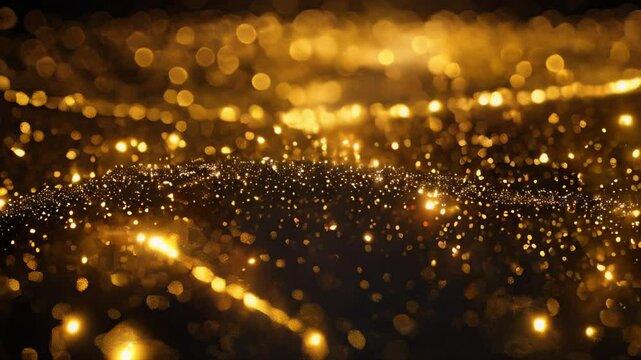Colorful golden waves background