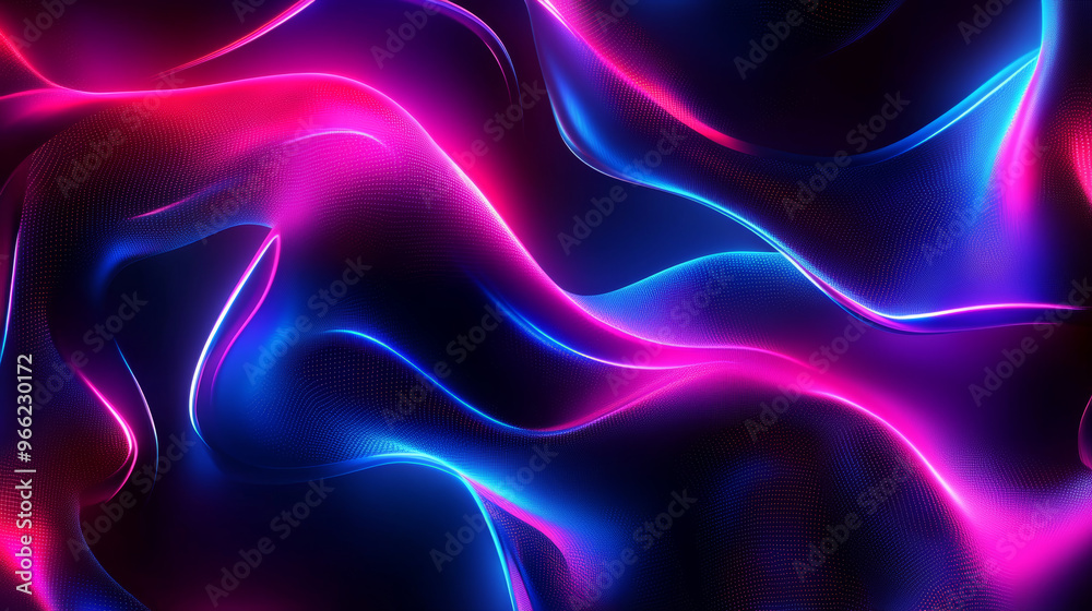 Wall mural a stylish, modern design with glowing neon colors that's perfect for backgrounds, banners, or poster