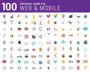 Set of flat icons for web and applications.