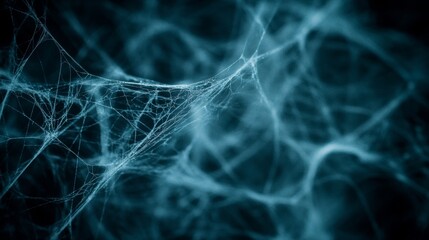 Cobweb texture for Halloween. Spider web with intricate patterns on a dark background