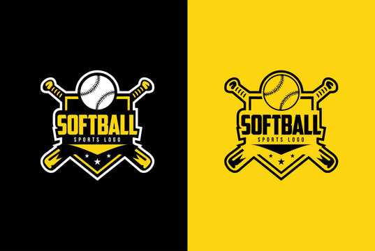 softball logo vector and sports logo design