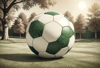 Close up on soccer ball with Different Background