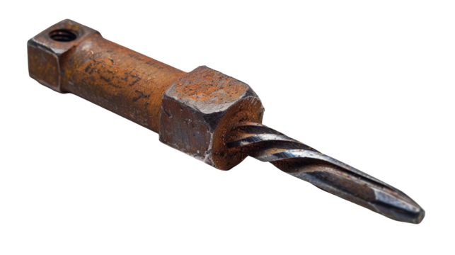 Rusty Drill Bit with Square Shank
