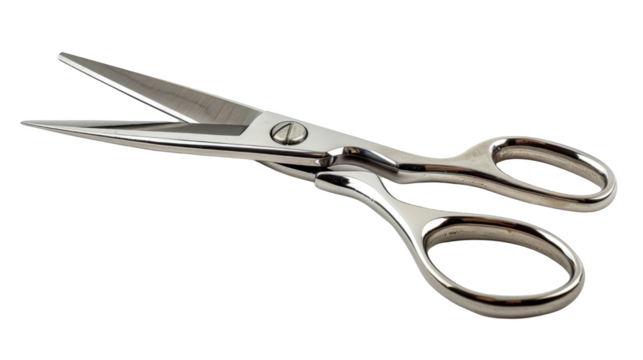 Professional barber scissors isolated transparent background