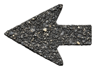 PNG Asphalt arrow guiding traffic left