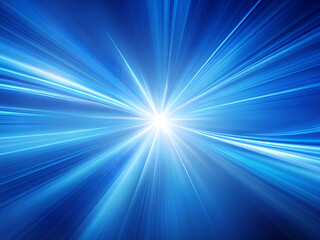 Blue light speed background with rays of energy, fast motion blur, and glow for a high-technology concept.