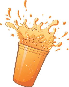 Illustration Drink Beverage Ice Thai Tea Vector
