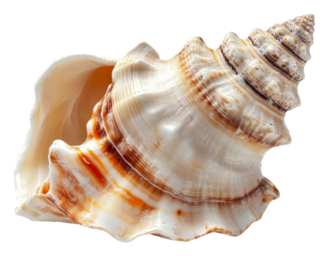 PNG Beautiful spiral shell resting on a smooth surface