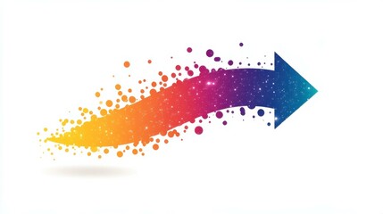 Abstract Colorful Arrow Design - Vector Graphic Illustration