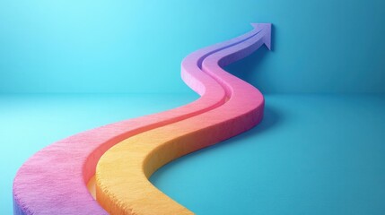 Abstract Colorful Arrow Upward Trend Minimalist Design
