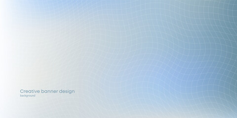 Minimalistic calm creative background design in neutral blue tones with grid. Use on websites, social networks, presentations, business cards, landing pages.