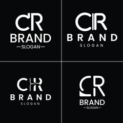 CR letters Initials Monogram logo C and R Pro Vector