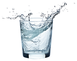 PNG Water splash glass white background refreshment.