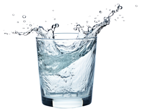 PNG Water splash glass white background refreshment.